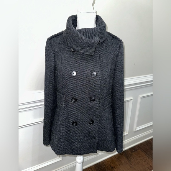 LOFT Jackets & Blazers - Women’s Ann Taylor Loft Winter Jacket Peacoat Charcoal Gray Sz M